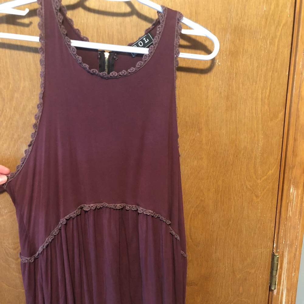 Long maroon blouse/tank top from Altar’d State